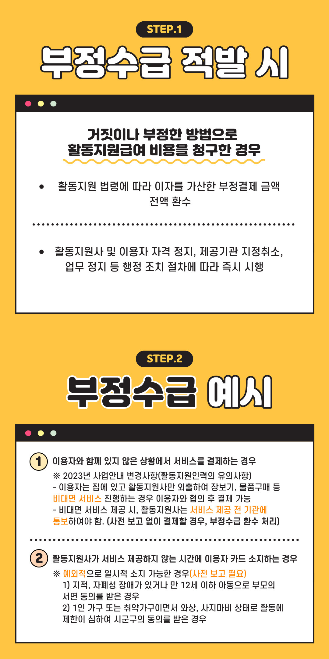 장애인활동지원사업 부정수급 및 이상결제 예방교육 안내